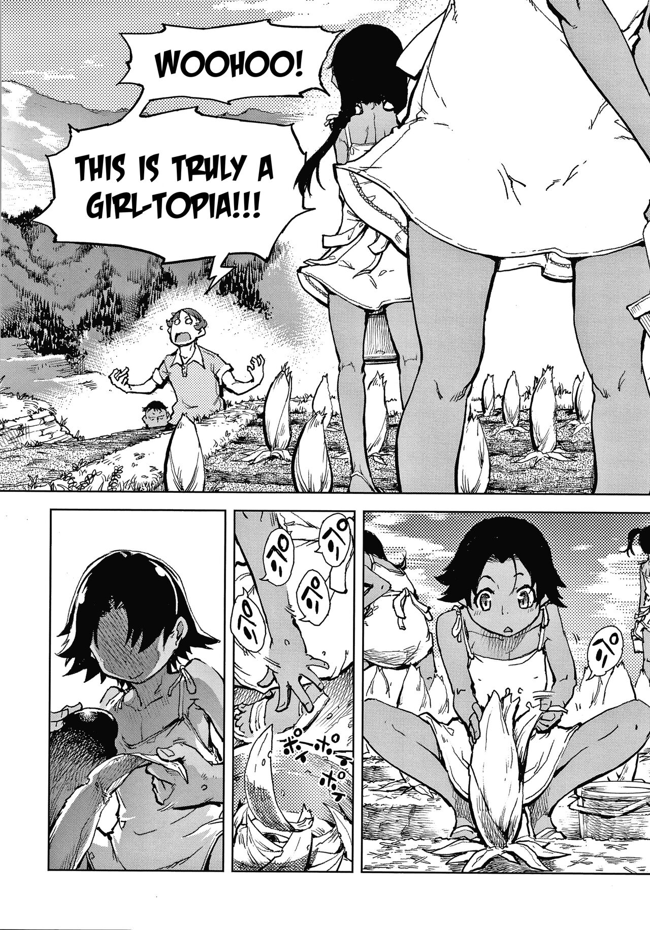 Tapioca Shuukaku wa Kasshoku Shochouzen Shoujo no Chitsunai de | Tapioca is harvested in the vagina of a little brown girl before her first period page 7 full