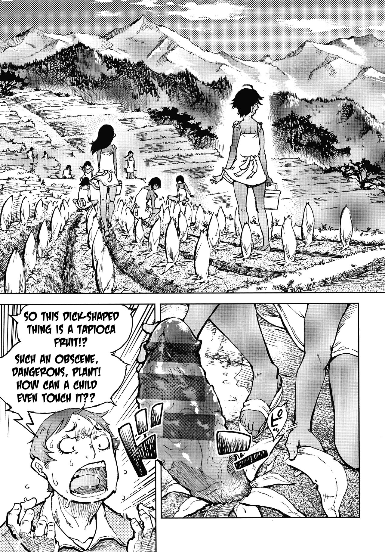 Tapioca Shuukaku wa Kasshoku Shochouzen Shoujo no Chitsunai de | Tapioca is harvested in the vagina of a little brown girl before her first period page 8 full