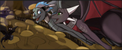 Luna, Cynder, Dark, and a Cage