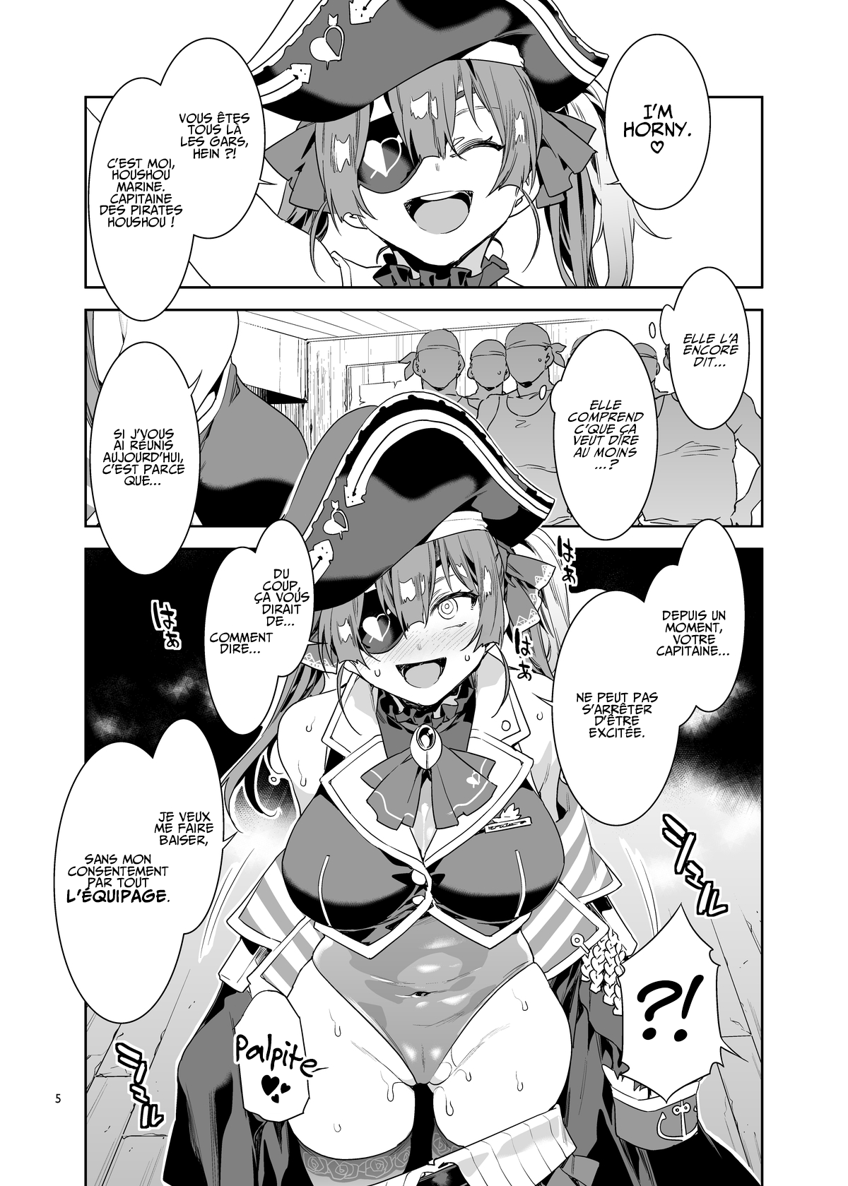 Marine Senchou wa Hi Goui no Ue de Wakarasaretai | La Capitaine Marine veut être violée de façon non-consentie page 5 full