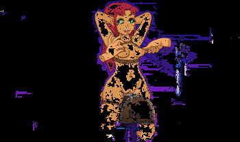Starfire Bondage, Spanking And Creampie Gif Compilation (Hole House Game) [Teen Titans] cover