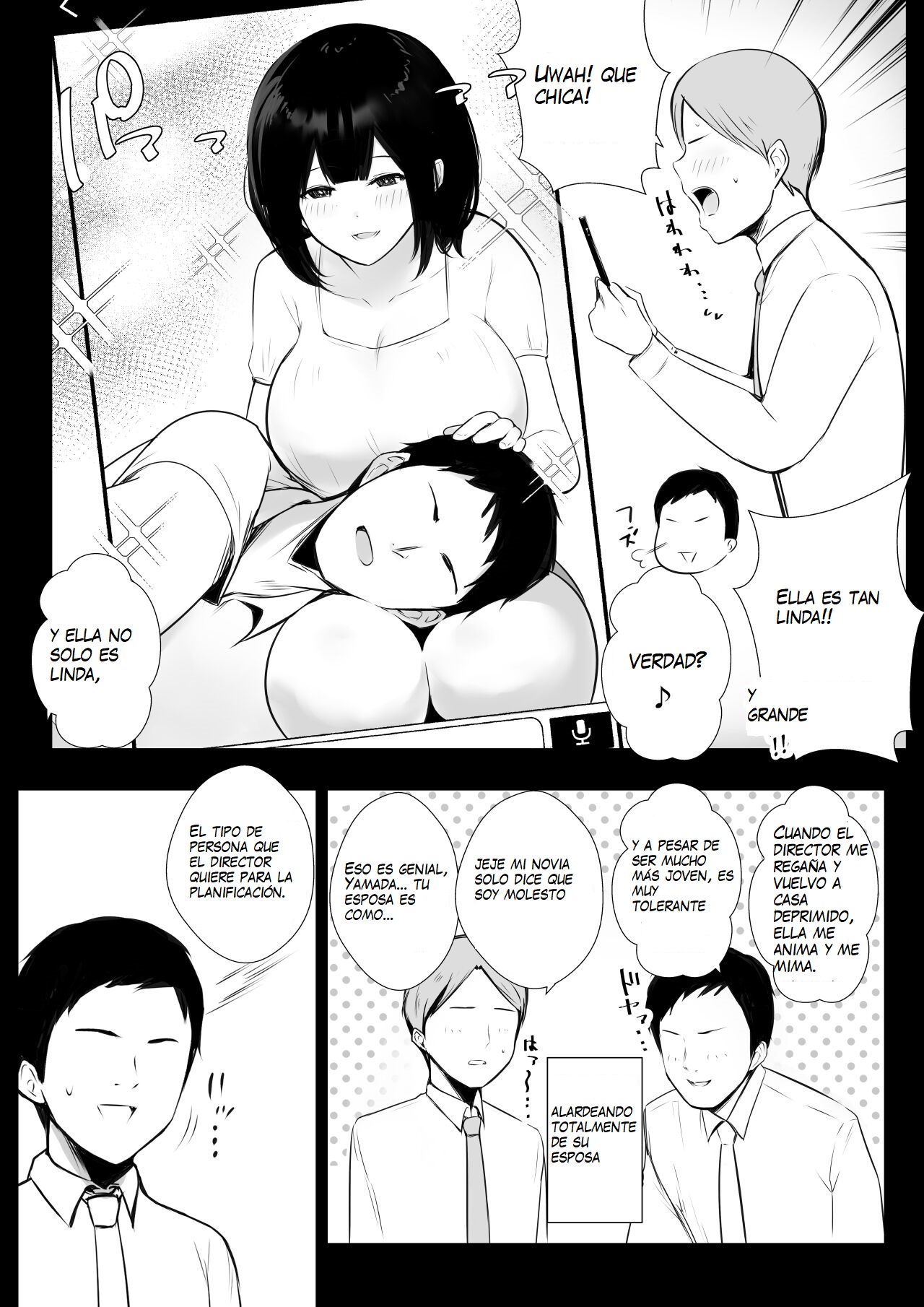 Boku dake ni Amaesasete Kureru Kyonyuu JK Tsuma o Hoka no Otoko ni Dakasete Mita 6 | Vi a una esposa de preparatoria de grandes pechos que solo deja que otro hombre la mime y abrace 6. page 7 full