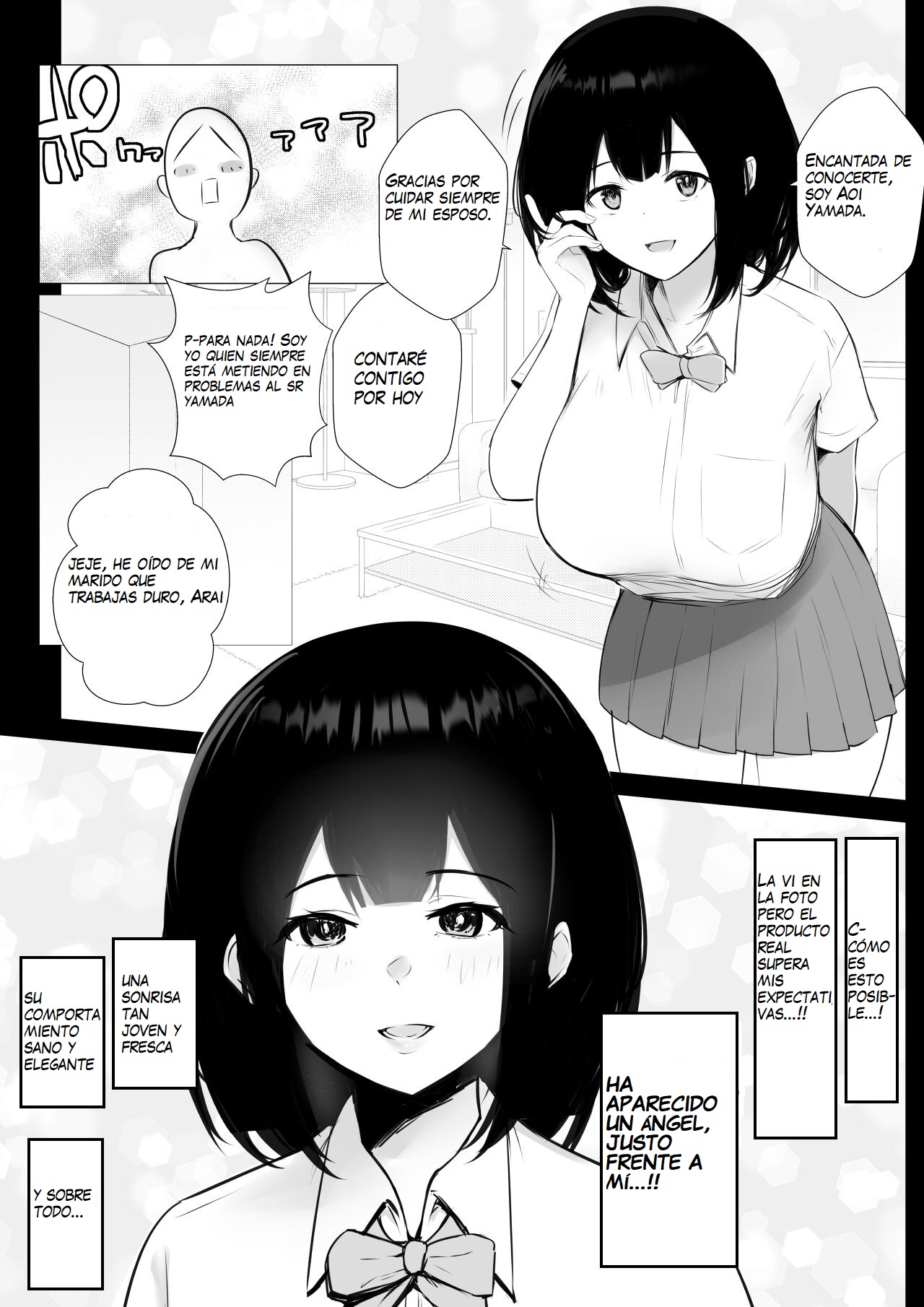 Boku dake ni Amaesasete Kureru Kyonyuu JK Tsuma o Hoka no Otoko ni Dakasete Mita 6 | Vi a una esposa de preparatoria de grandes pechos que solo deja que otro hombre la mime y abrace 6. page 9 full