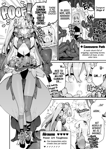 [Gyuutan Teishoku e no Koi (Chomoran)] Yobidashita Aruraune ni Tsuyome no Yajirushi o Muke Rareru Shoukansamurai-kun… Yokatta ne… | Summoner-kun (Alraune Has His Face Squarely Inside A Crosshair Lined With Hearts) [English] [head empty] [Digital] cover