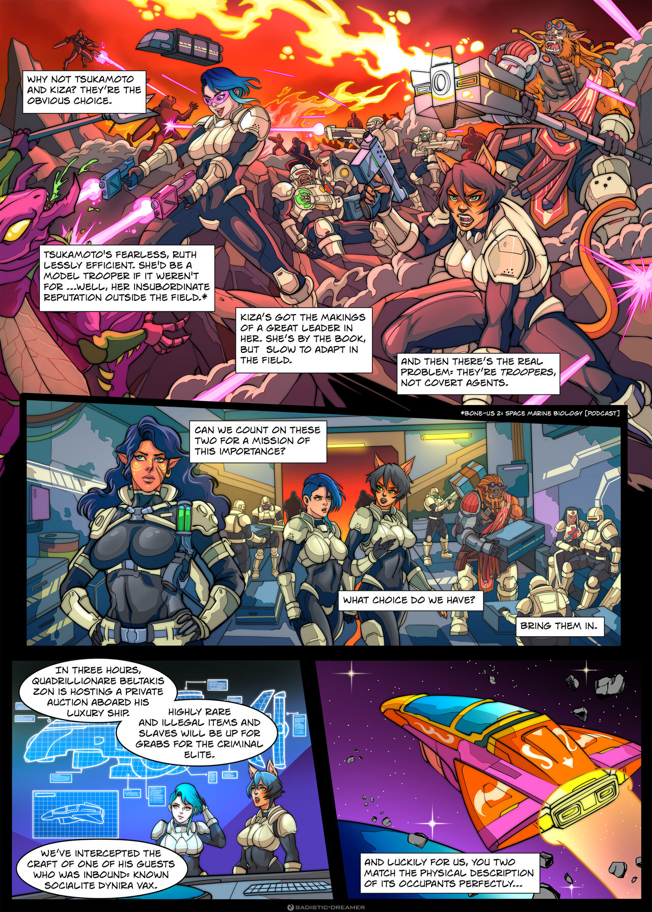 Yuki: Space Assassin, Issue #4: The Auction page 2 full
