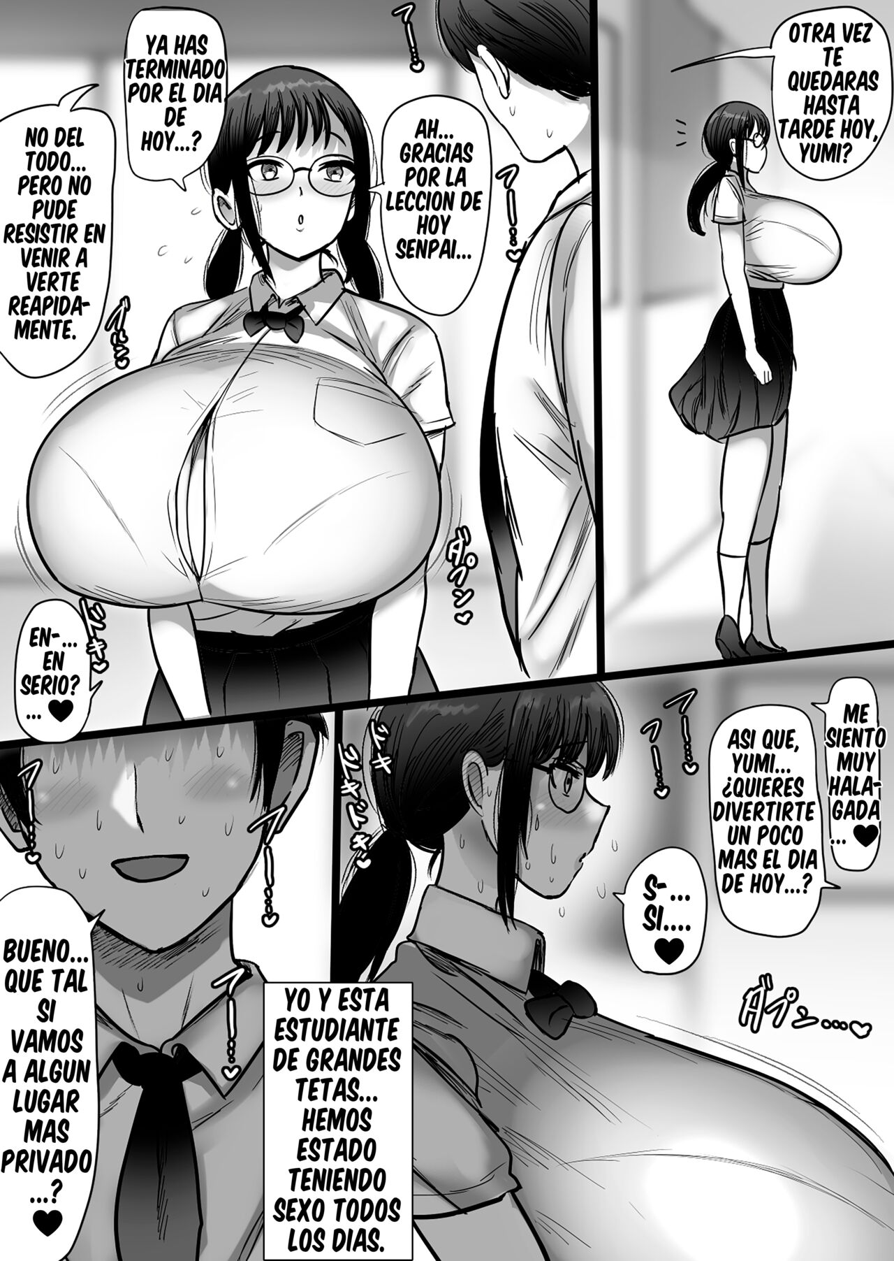 Orikou Jimi Megane Bakunyuu to no Furin Koubi | Aventura Adúltera con una Chica Tímida, Lista, de Gafas y Pechos Enormes page 3 full
