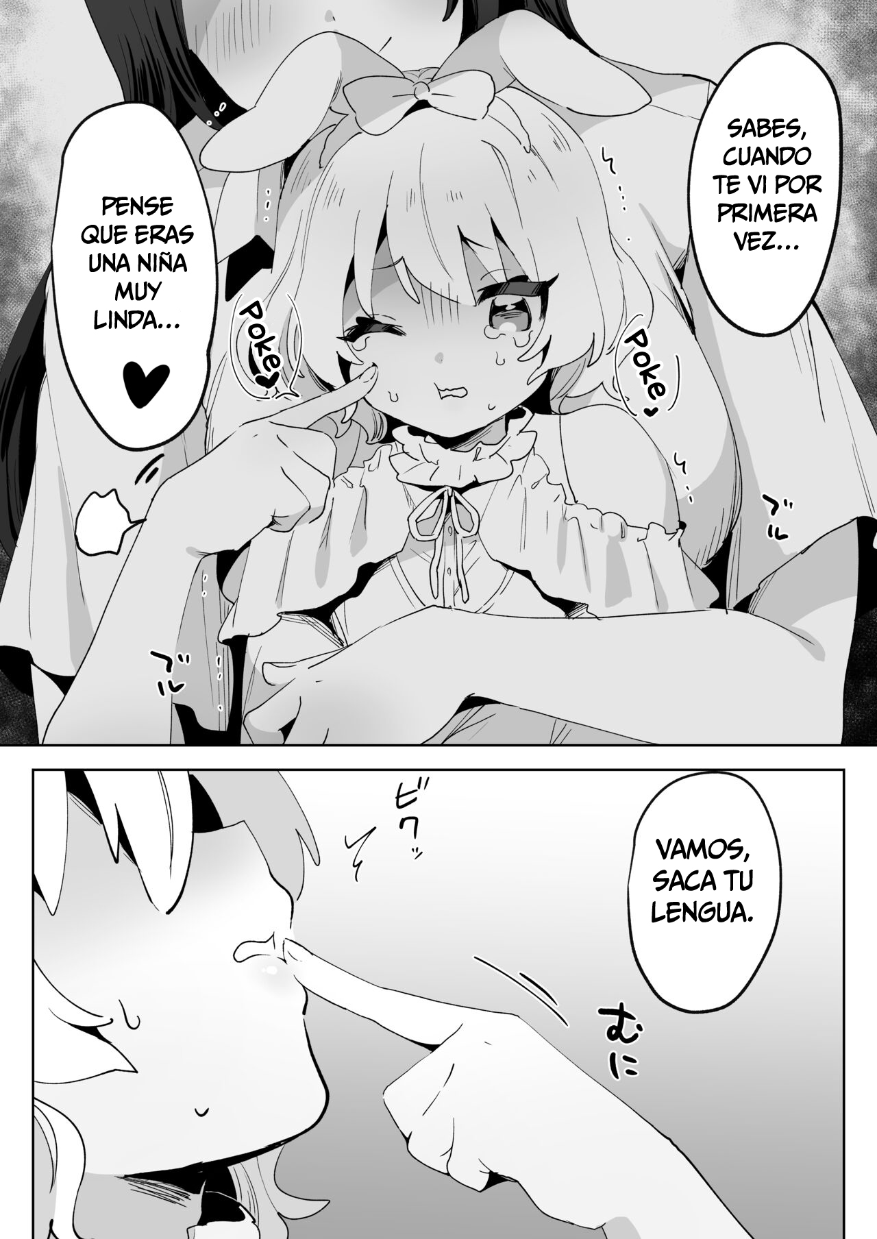 skeb Yuri Ecchi Manga | La Loli Fugitiva y la Onee-san Futanari page 8 full