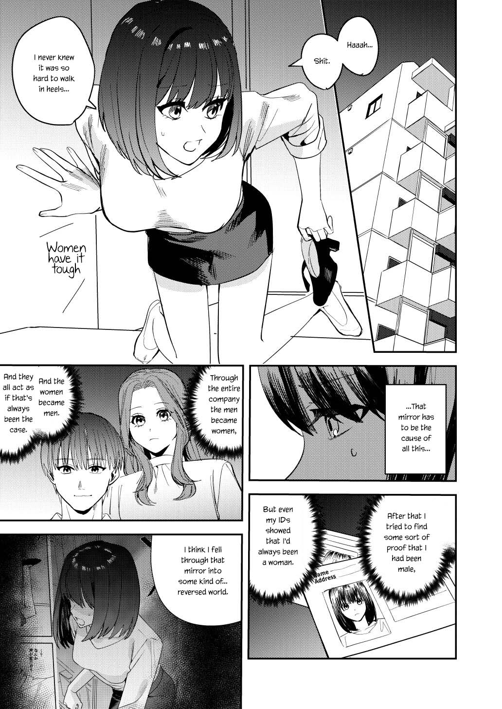 Ore wa Kagami no Kuni de Onna ni Kawaru ~Seibetsu Hanten Sekai de Onna no Kaikan o Musaboru Hanashi~ page 12 full