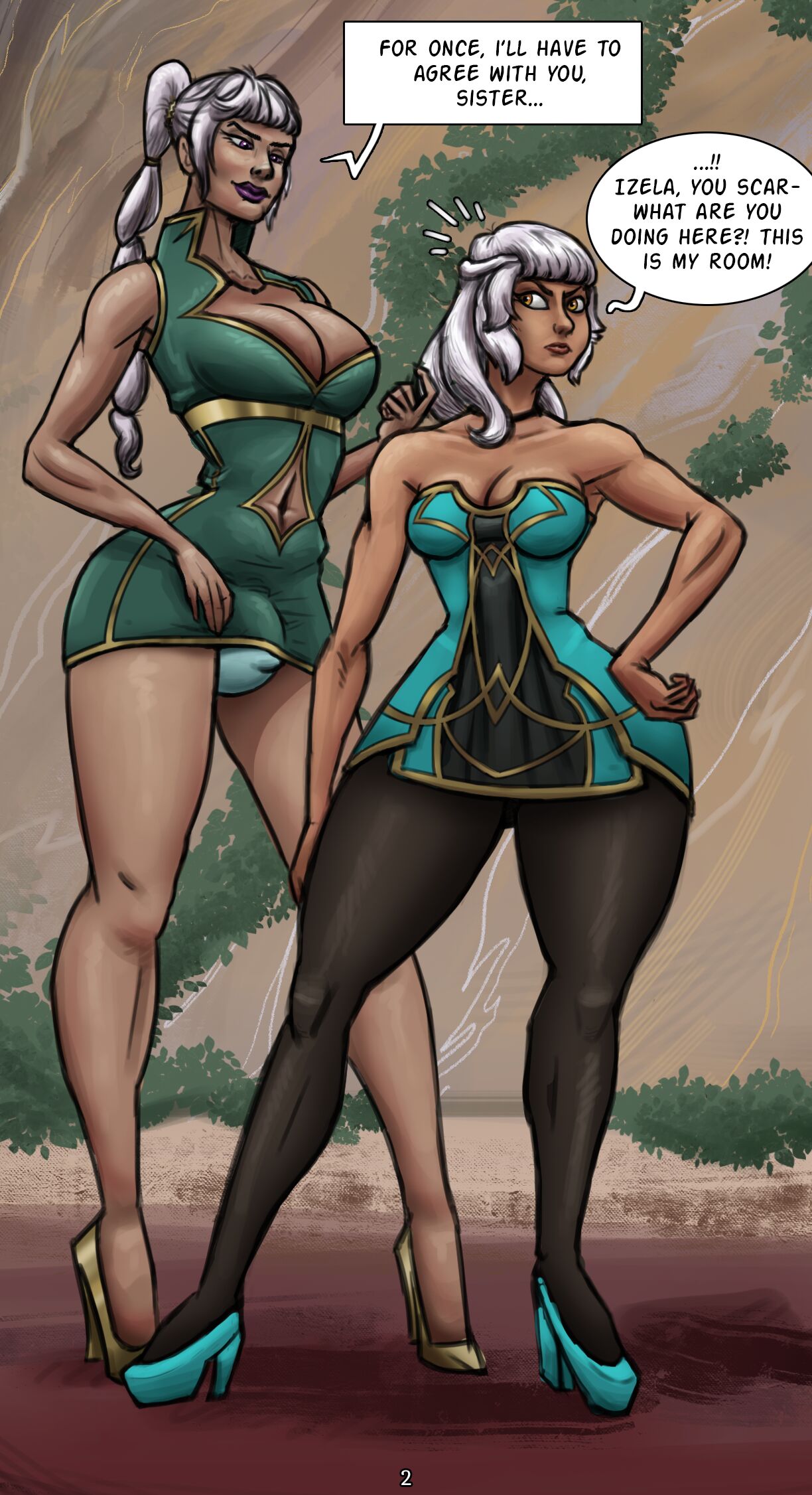 Qiyana, Inessa & Izela: Know your plase, sister page 2 full