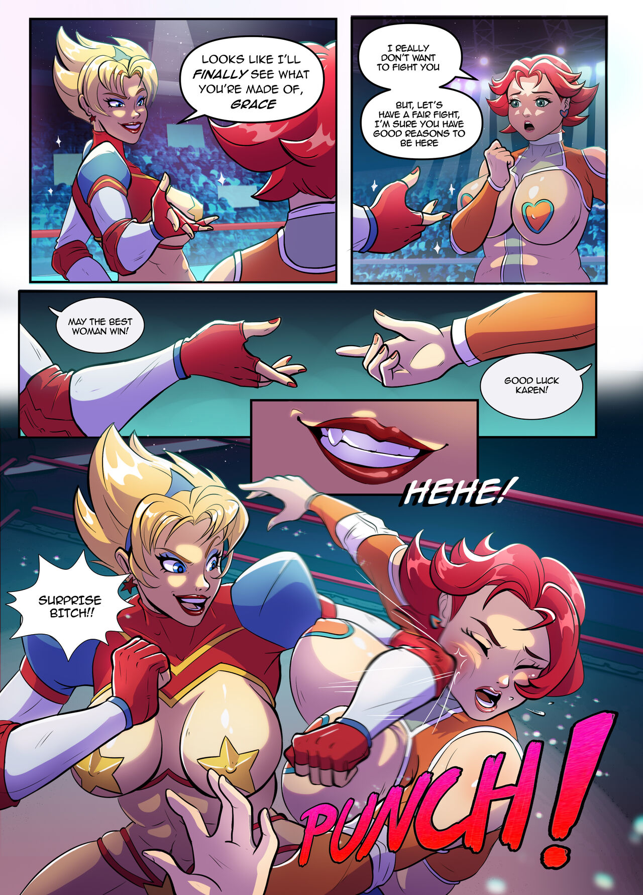 Battle Maidens Karen vs Grace page 2 full