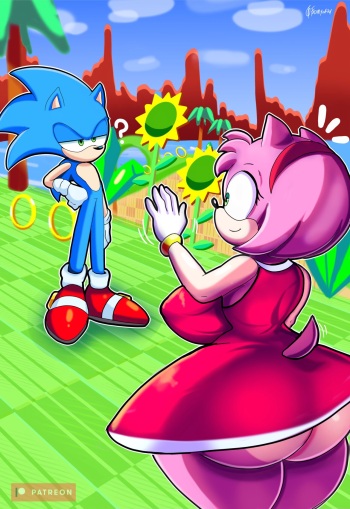 [Francyart34] Amy & Sonic (Sonic the Hedgehog) cover