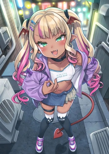 (COMIC1☆22) [Rabbish Kingdom (Uousaoh)] Yasashii? Mesugaki Succubus | Una ¿amable? mocosa sucubu malcriada [Spanish] cover