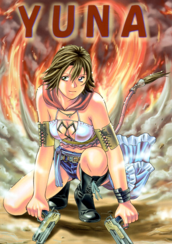 [Human High-Light Film (Jacky Knee de Ukashite Punch x2 Summer de GO!)] YUNA (Final Fantasy X-2) [Russian] [Witcher000] cover