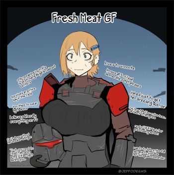 [Jeffodraws] Fresh Meat GF (Helldivers 2) cover
