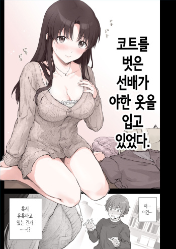 [Chacharan] Hajimete Yuuwaku ni Chousen shita Senpai | 코트를 벗은 선배가 야한 옷을 입고 있었다. [Korean] cover