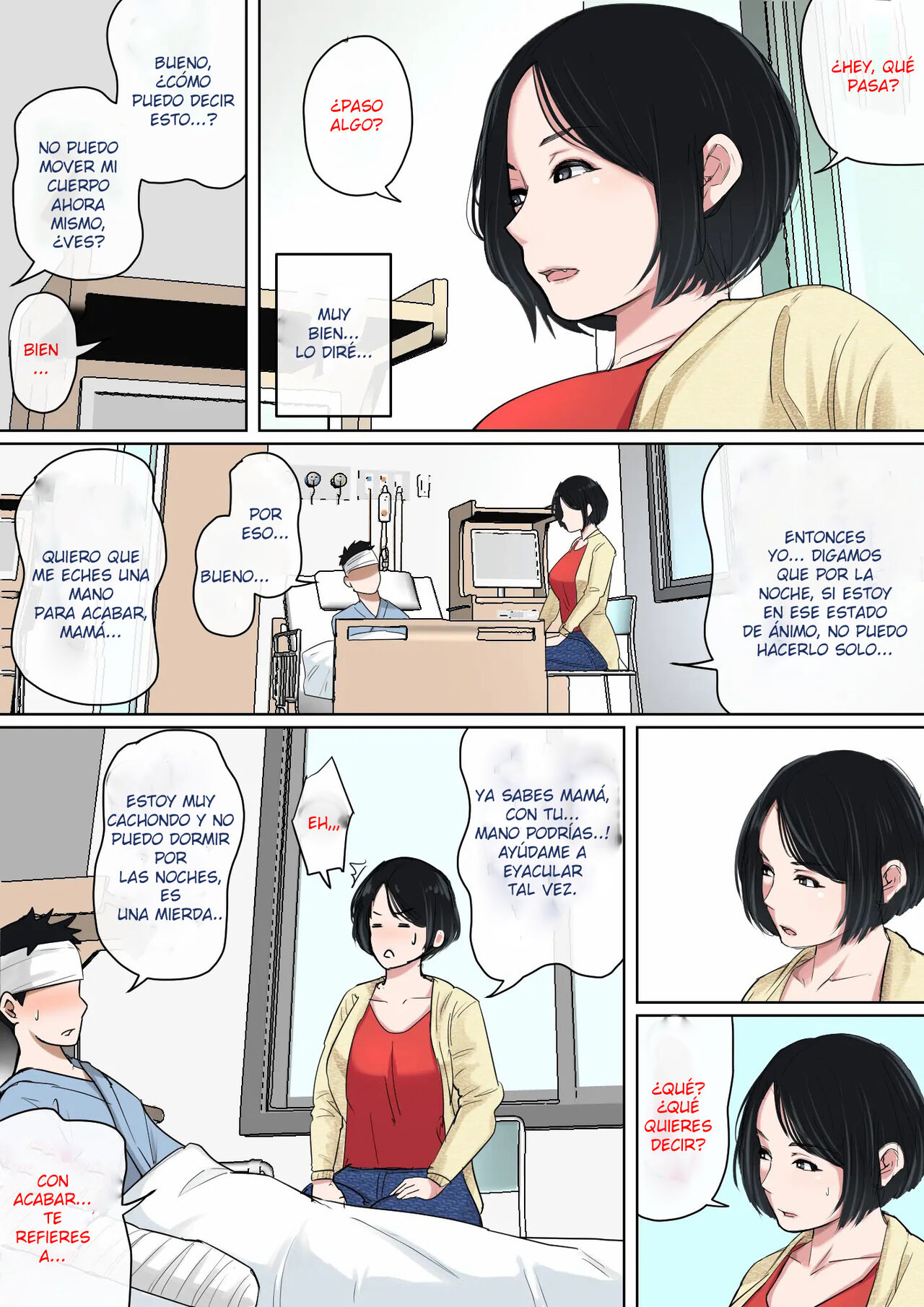 Nyuuin-chuu no Muramura wa Okaa-san de... | Mi Madre me Cuida en El Hospital... page 4 full