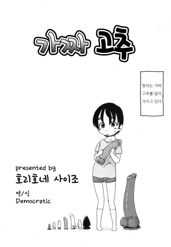[Horihone Saizou] Nise Chinko | 가짜 고추 (Koushoku Shounen Vol. 07) [Korean] [Democratic] cover
