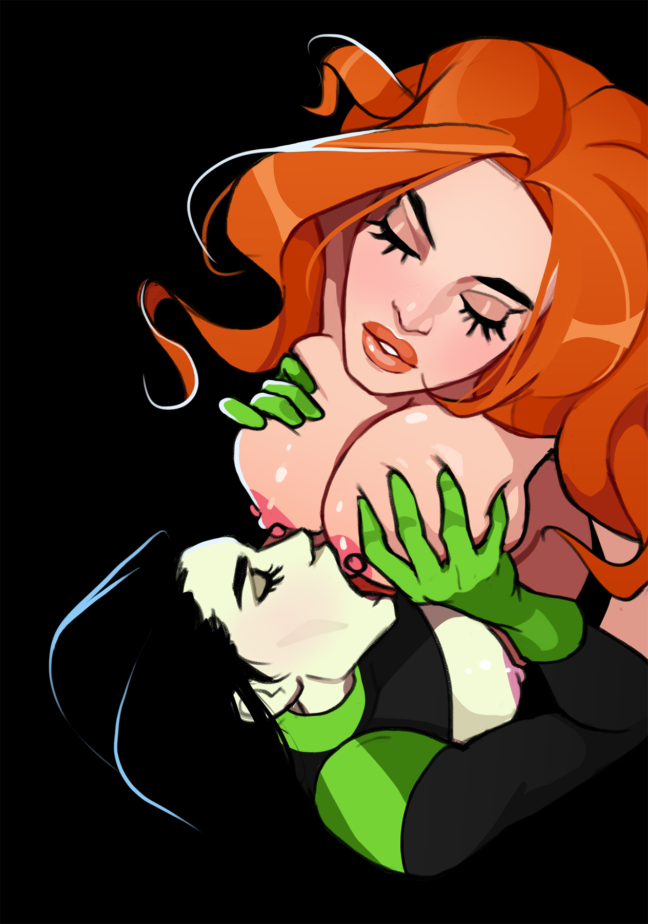Kim and Shego: Date on the roof page 9 full